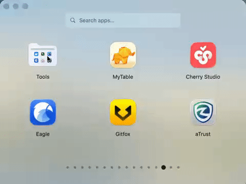 NovaPadGo folder popup preview animation